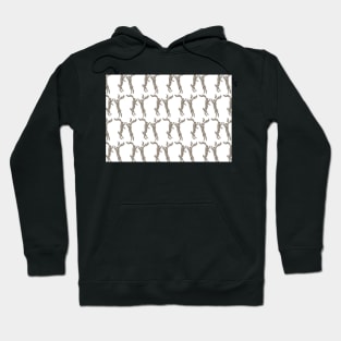 Boxing Hares - Sepia Hoodie